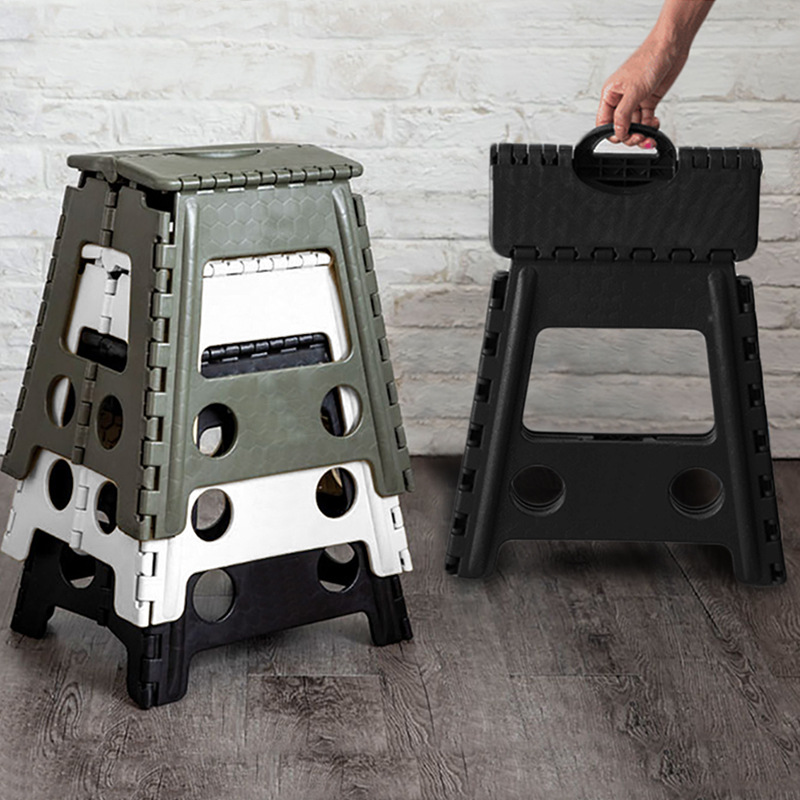 Export Thick Plastic Folding Stool Household Space-Saving Outdoor Portable Small Stool Small Stool for Children