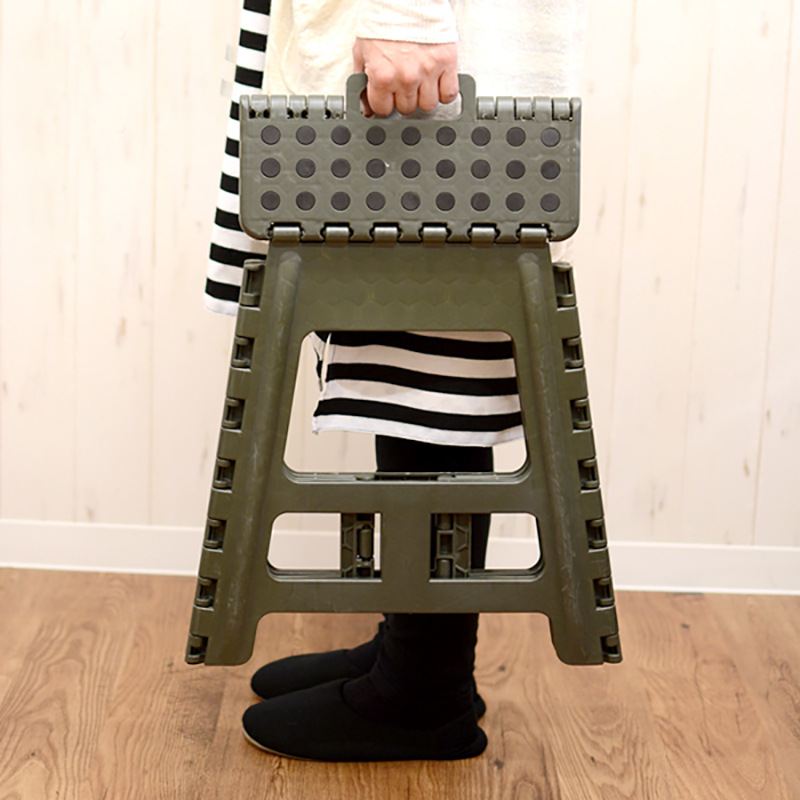Export Thick Plastic Folding Stool Household Space-Saving Outdoor Portable Small Stool Small Stool for Children