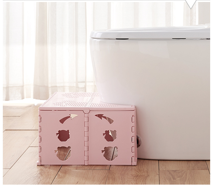 Toilet Ottoman Adult Squatting Artifact Thickened Plastic Folding Stool Non-Slip Foot Stool Children's Pedal Height Increasing Stool