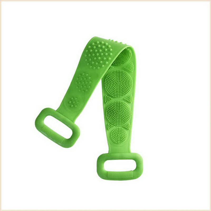 Bath Gadget Silicone Bath Towel Yellow Background with Florals Massage Bath Brush Environmentally Friendly Easy to Clean Back Rubbings Strip Factory Wholesale