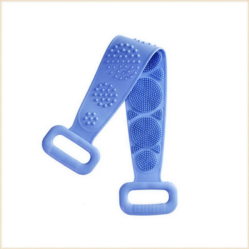 Bath Gadget Silicone Bath Towel Yellow Background with Florals Massage Bath Brush Environmentally Friendly Easy to Clean Back Rubbings Strip Factory Wholesale