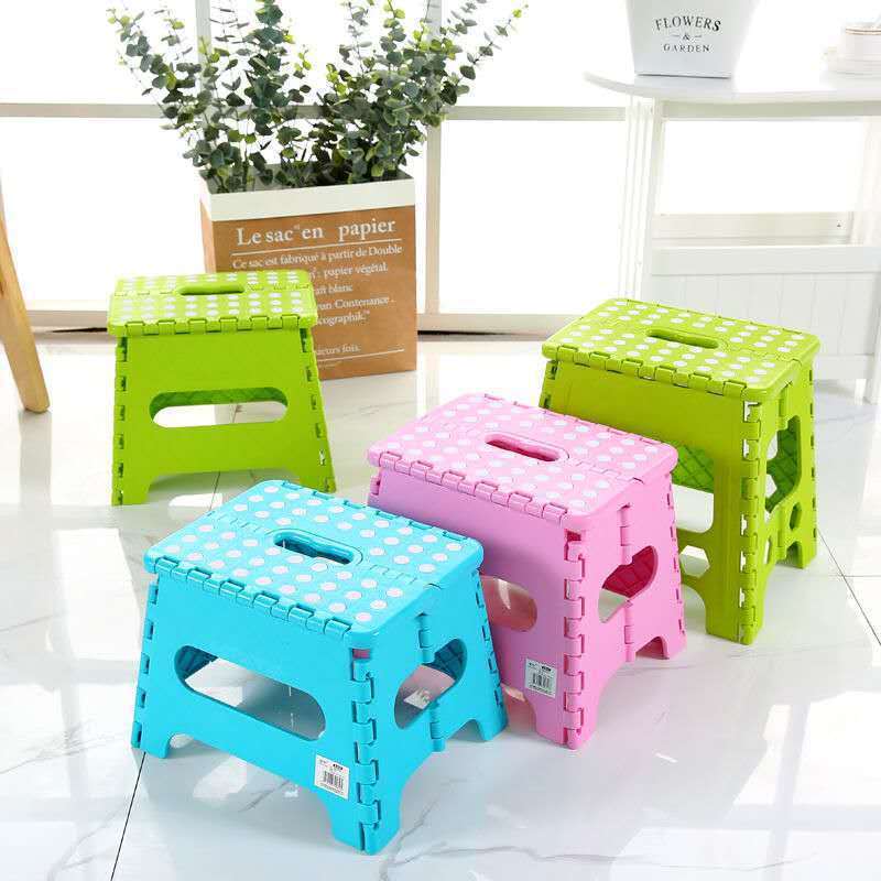Thickened Plastic Folding Stool Portable Mini Chair Outdoor Foldable Stool Household High Stool Adult and Children Small Bench