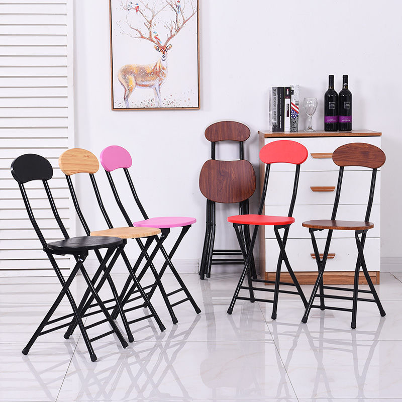 Folding Stool Home Dining Chair Stool Armchair Training Chair Student Dormitory Chair Simple Computer Chair Folding round Stool
