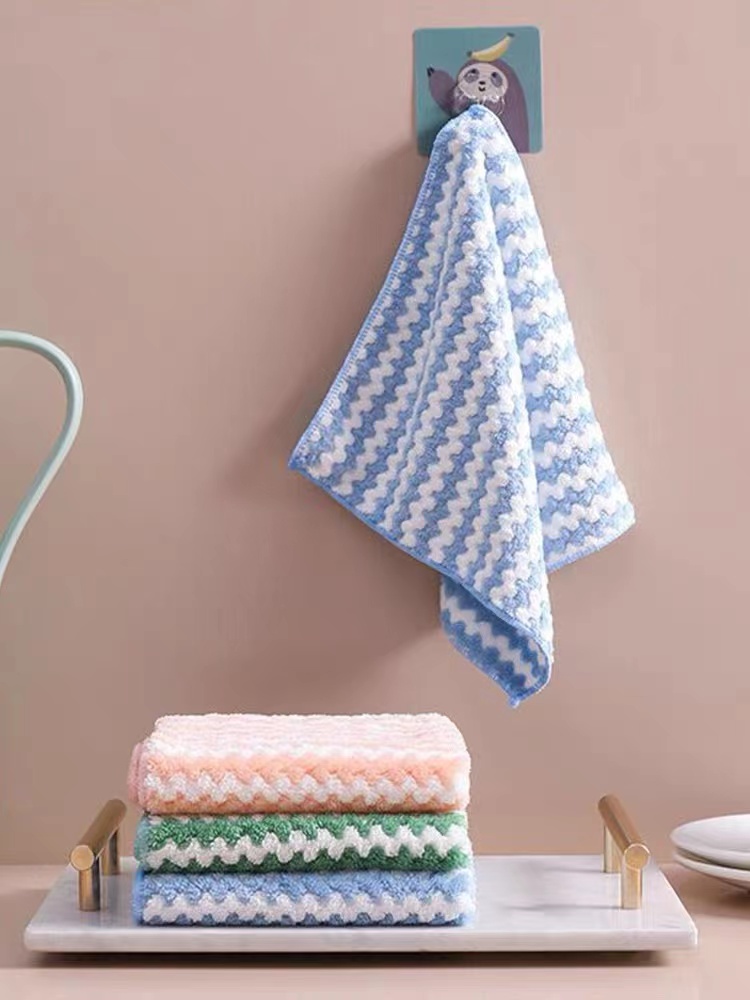 Cleaning Cloth for Kitchen Dishcloth Lazy Man Absorbent Lint-Free Oil-Free Scouring Pad to Clean a Table Wet and Dry Dual-Purpose Brush
