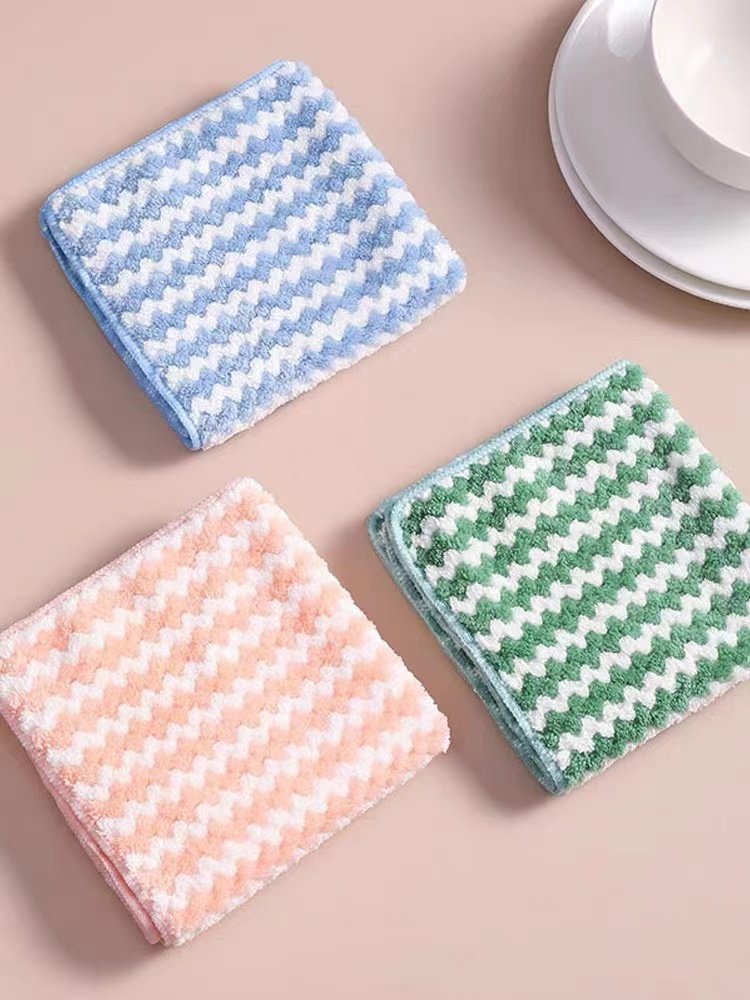Cleaning Cloth for Kitchen Dishcloth Lazy Man Absorbent Lint-Free Oil-Free Scouring Pad to Clean a Table Wet and Dry Dual-Purpose Brush
