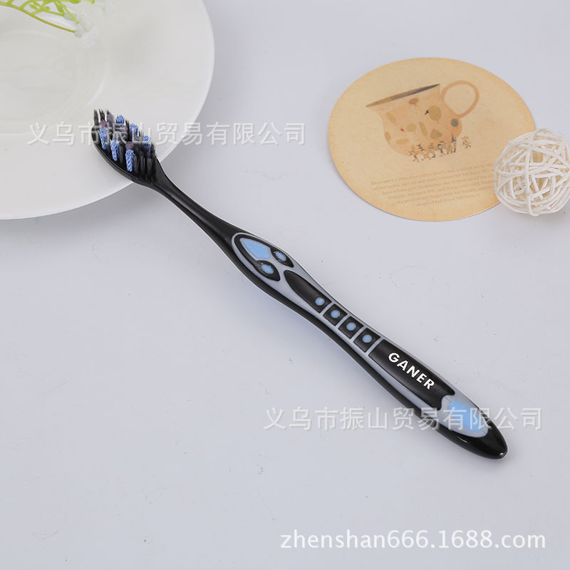 Carnier A46 Charcoal Clean Tooth Protection Spiral Brush Filaments with Bamboo Charcoal Rigid and Soft Toothbrush