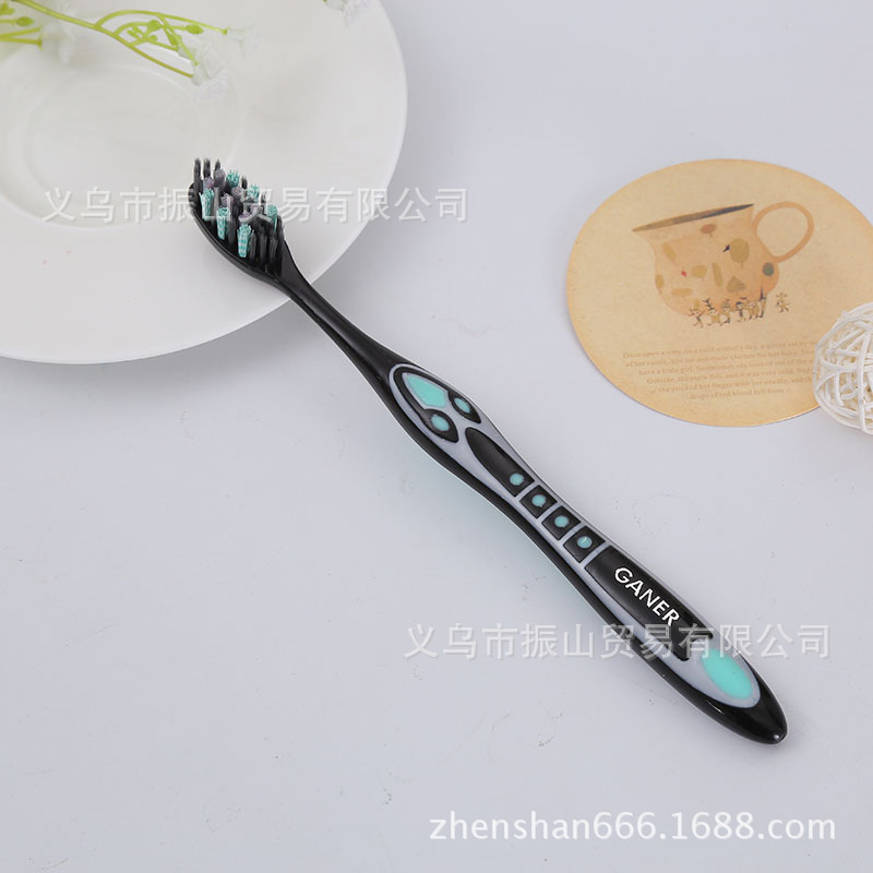 Carnier A46 Charcoal Clean Tooth Protection Spiral Brush Filaments with Bamboo Charcoal Rigid and Soft Toothbrush