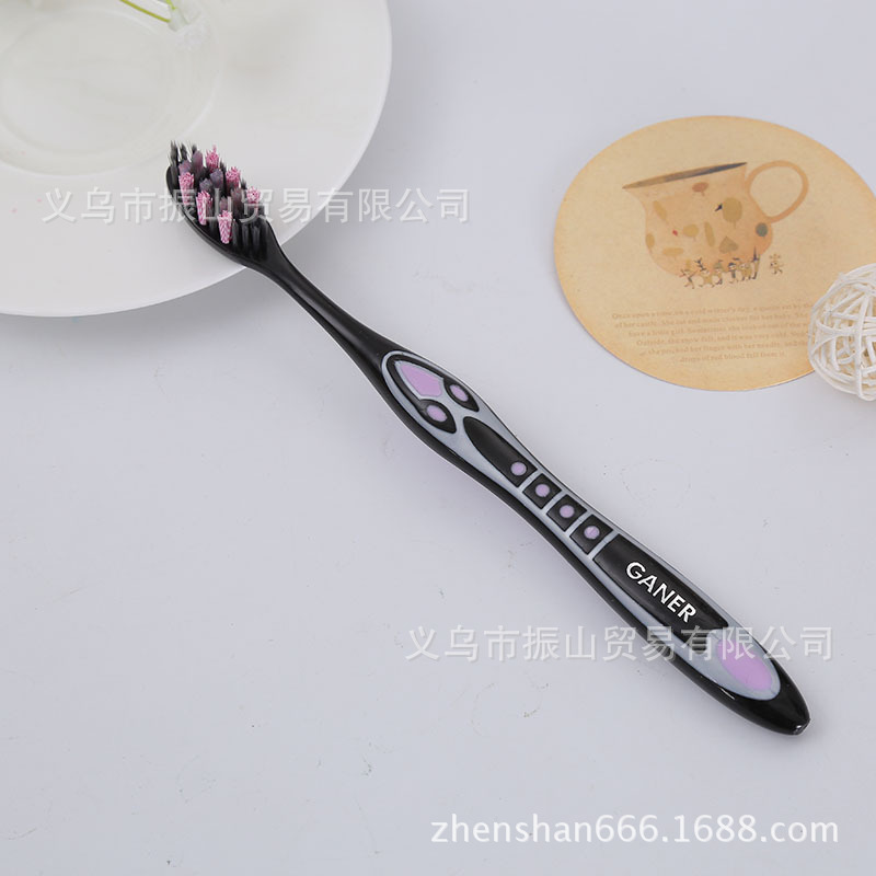 Carnier A46 Charcoal Clean Tooth Protection Spiral Brush Filaments with Bamboo Charcoal Rigid and Soft Toothbrush