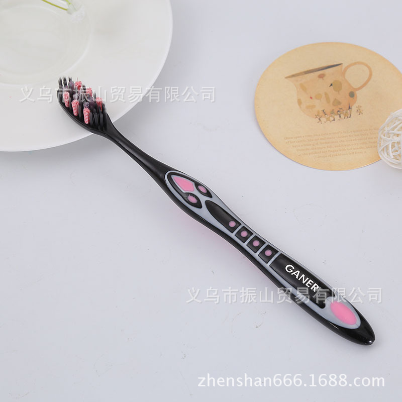Carnier A46 Charcoal Clean Tooth Protection Spiral Brush Filaments with Bamboo Charcoal Rigid and Soft Toothbrush