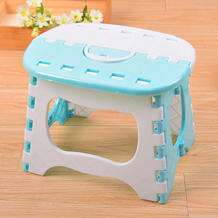 Portable Bathroom Folding Stool Plastic Cartoon Cat Head Stool Bathroom Stool Outdoor Fishing Chair Train Bench