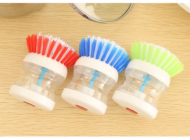 Add Liquid brush pan Brush automatic Add Liquid Convenient Clean Scrub pan Brush wash dishes Brush Wash dishes