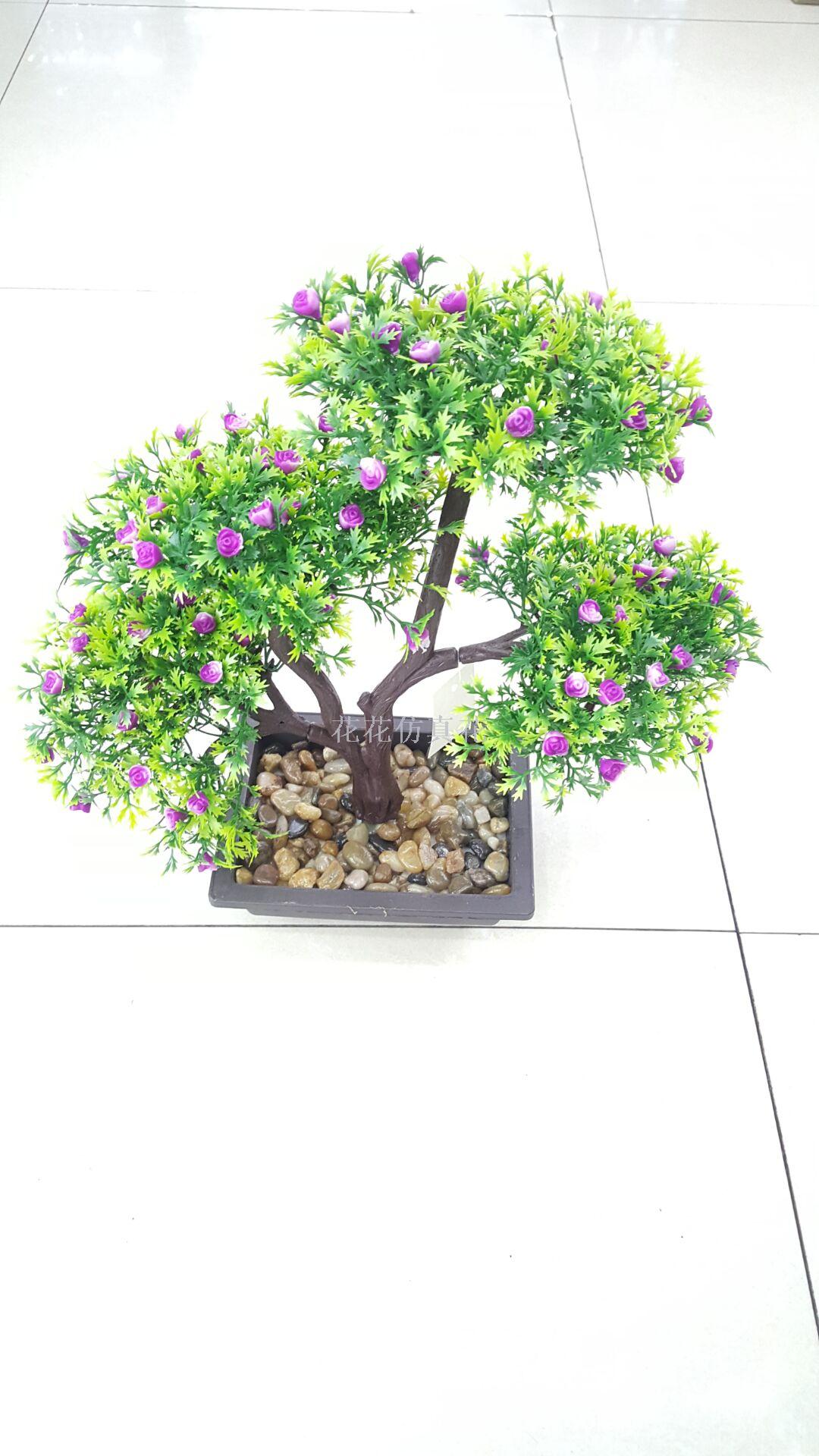 Simulation decoration of plastic basin stone big fork vanilla rose bud decorative living room, bedroom