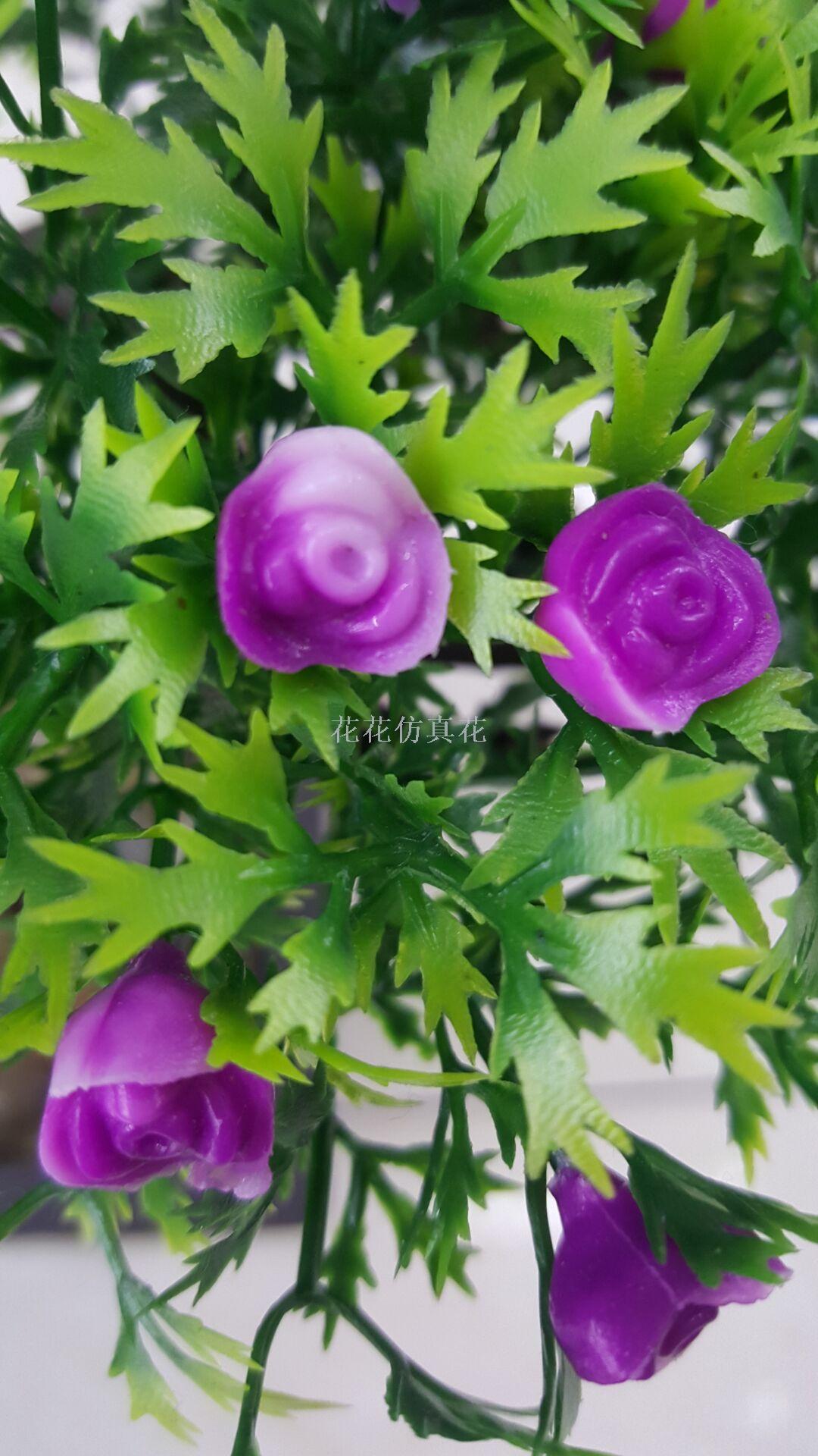 Simulation decoration of plastic basin stone big fork vanilla rose bud decorative living room, bedroom