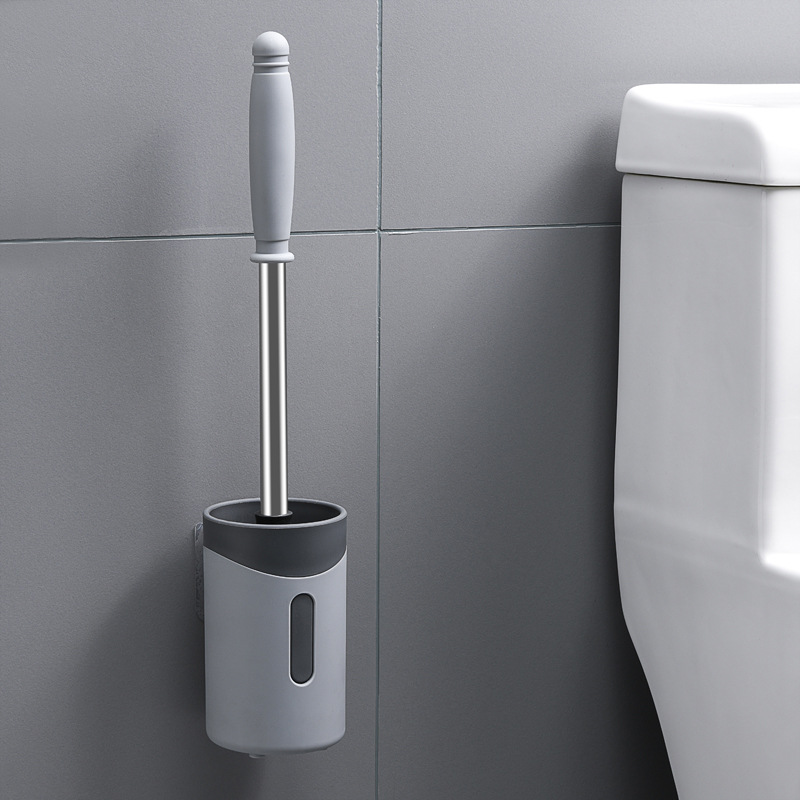 Bathroom Wall-Mounted Toilet Brush Toilet Brush Toilet No Dead Angle Clean Toilet Home Cleaning Creative Wall-Mounted