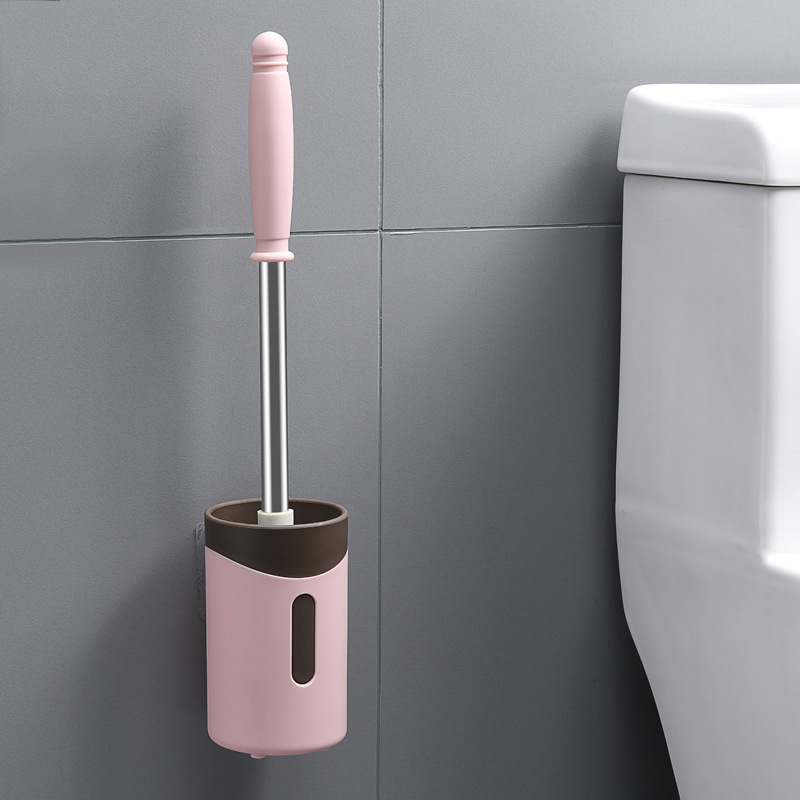 Bathroom Wall-Mounted Toilet Brush Toilet Brush Toilet No Dead Angle Clean Toilet Home Cleaning Creative Wall-Mounted