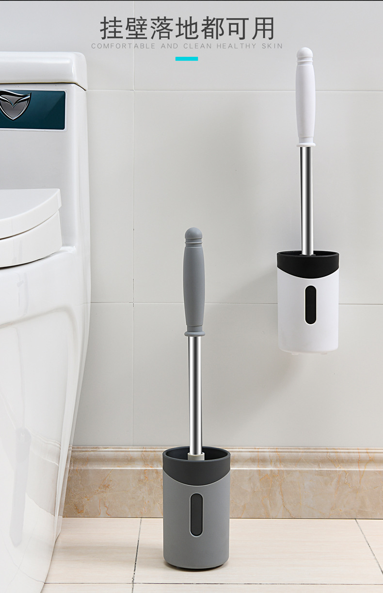 Bathroom Wall-Mounted Toilet Brush Toilet Brush Toilet No Dead Angle Clean Toilet Home Cleaning Creative Wall-Mounted