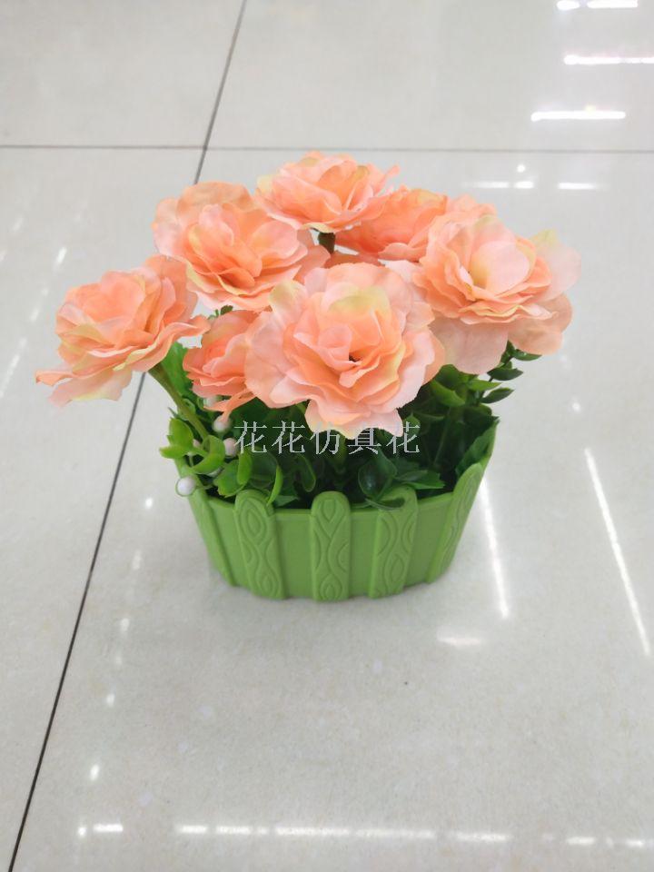 Simulation decoration of plastic basin and the column peony decorative living room bedroom to study Simulation decoration of plastic basin and the column peony decorative living room bedroom to study