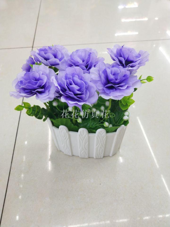 Simulation decoration of plastic basin and the column peony decorative living room bedroom to study Simulation decoration of plastic basin and the column peony decorative living room bedroom to study