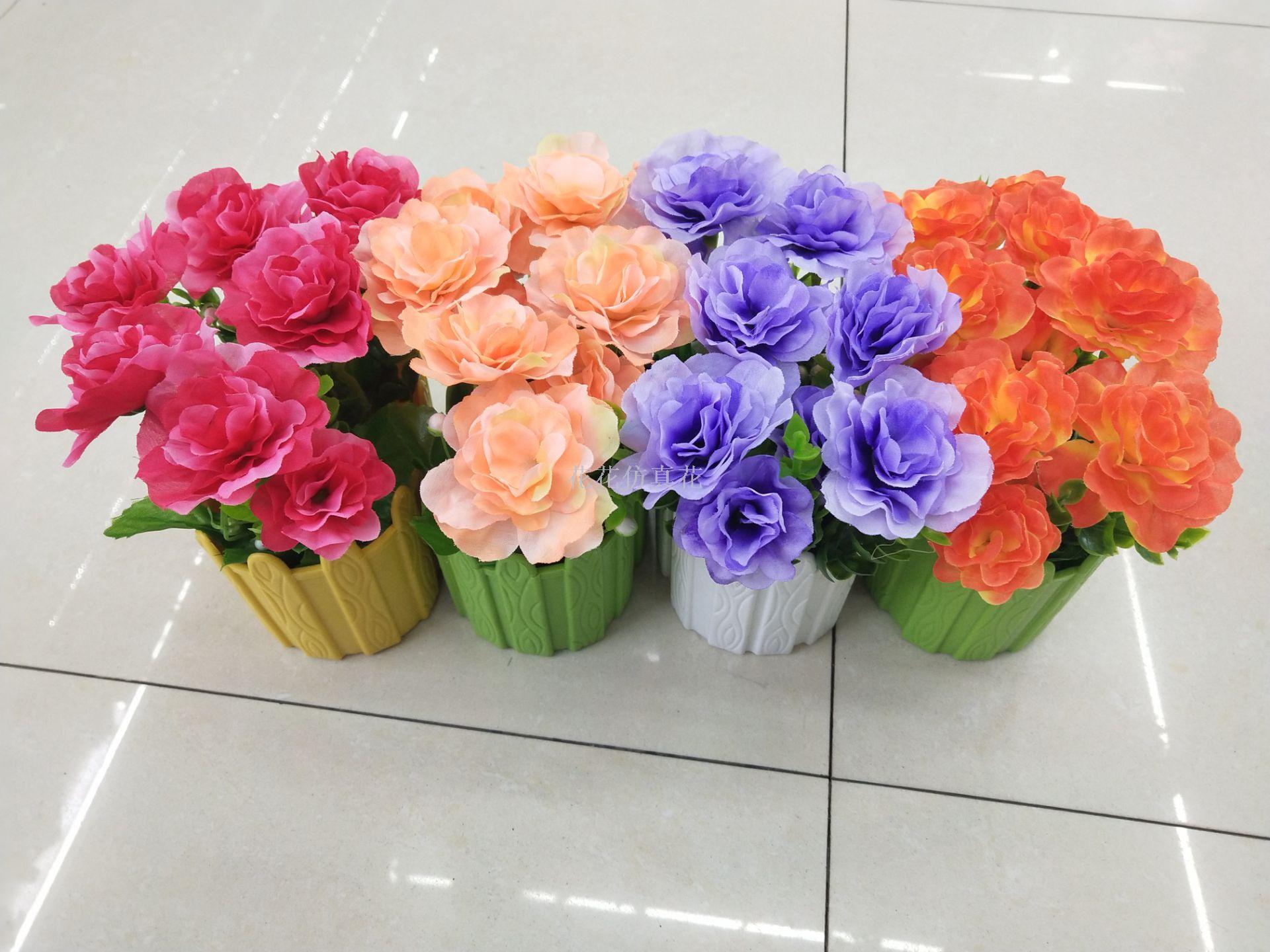 Simulation decoration of plastic basin and the column peony decorative living room bedroom to study Simulation decoration of plastic basin and the column peony decorative living room bedroom to study