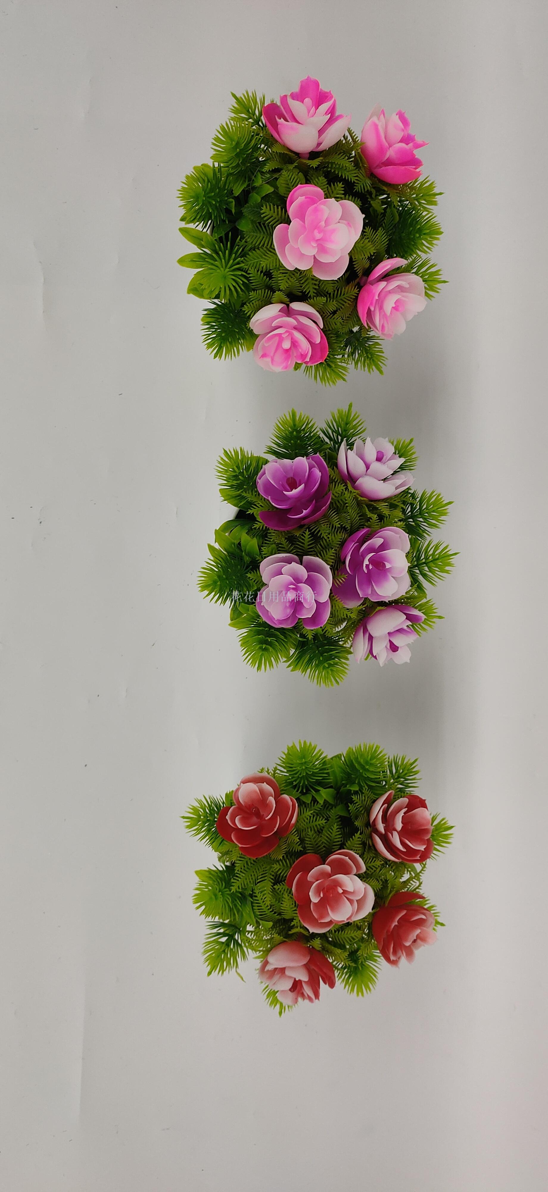 Artificial flowers white plastic basin lotus decorative living room bedroom size and so on Artificial flowers white plastic basin lotus decorative living room bedroom size and so on