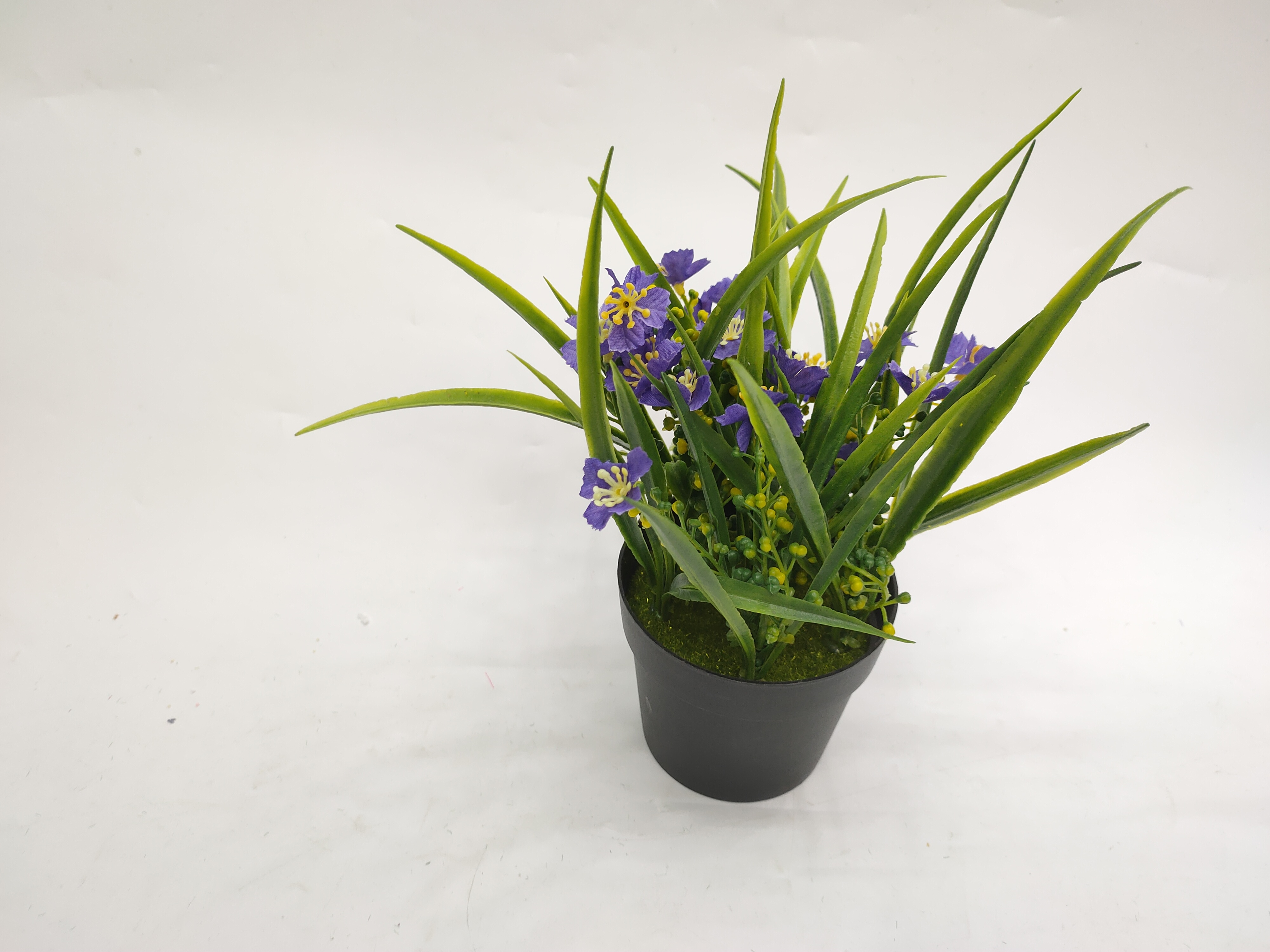 Artificial/Fake Flower Black Plastic Basin Small Flower Greenery Bonsai Decoration Living Room Dining Table and So on