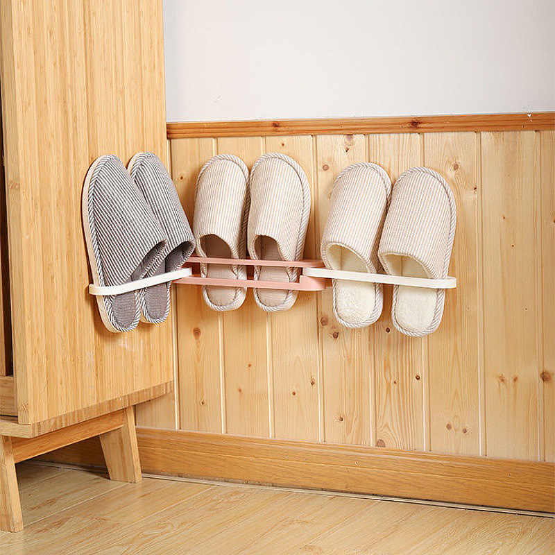 New Three-in-One Folding Shoe Rack Punch-Free Bathroom Slippers Storage Rack Bathroom One to Three Towel Storage Rack
