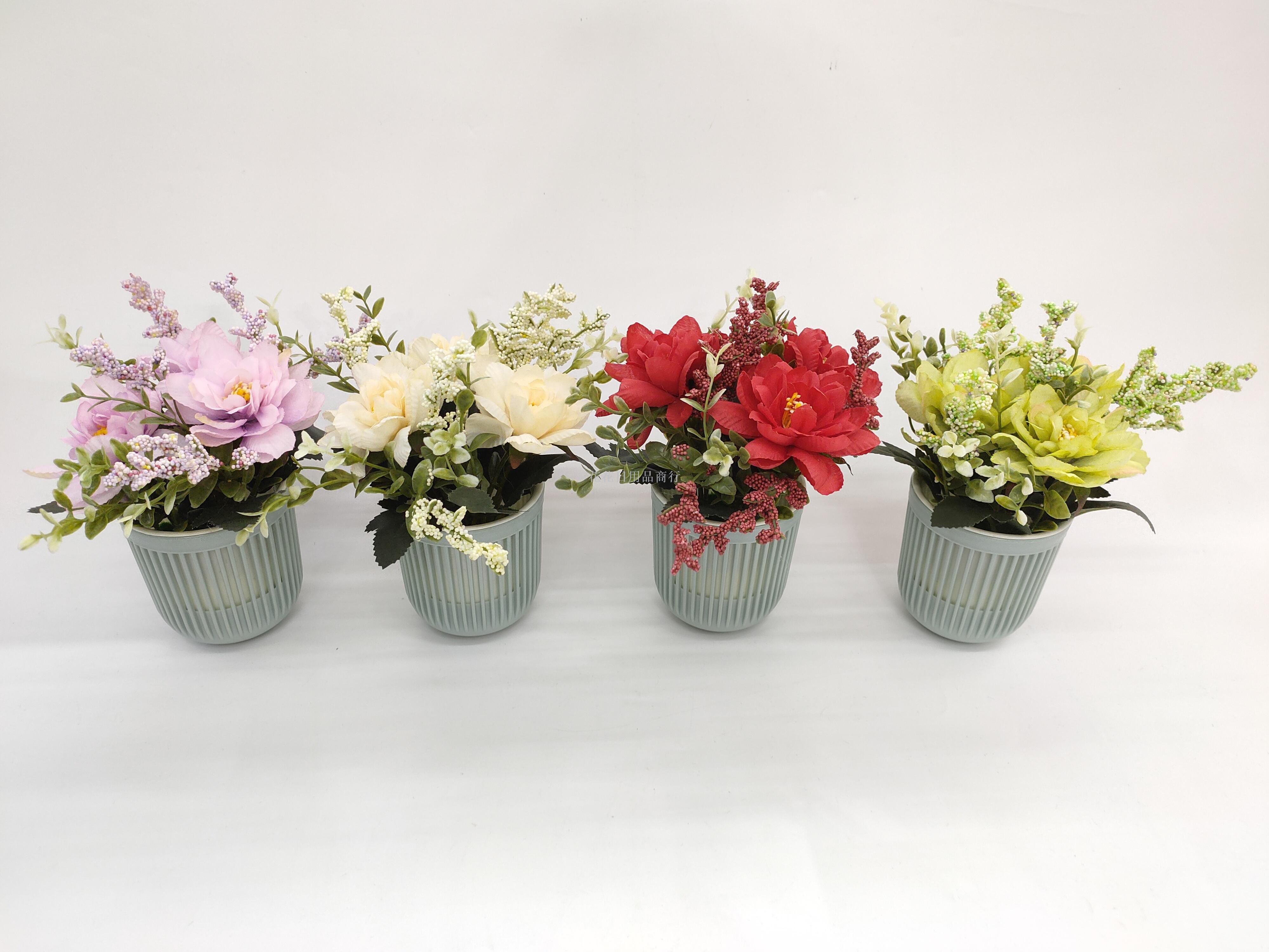 New style plastic basin silk flower rose garden idyllic decoration set a fake flower collocation