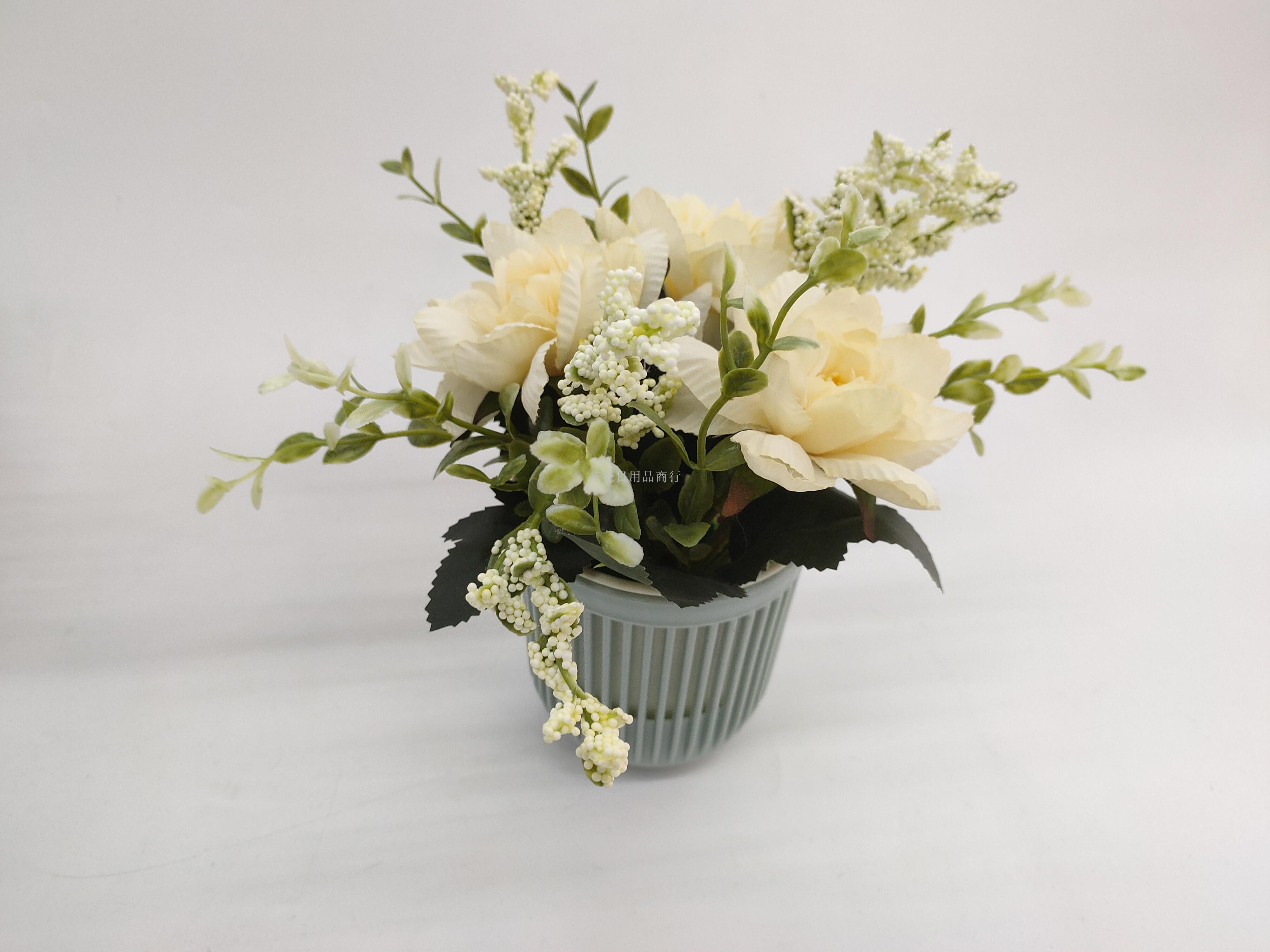 New style plastic basin silk flower rose garden idyllic decoration set a fake flower collocation