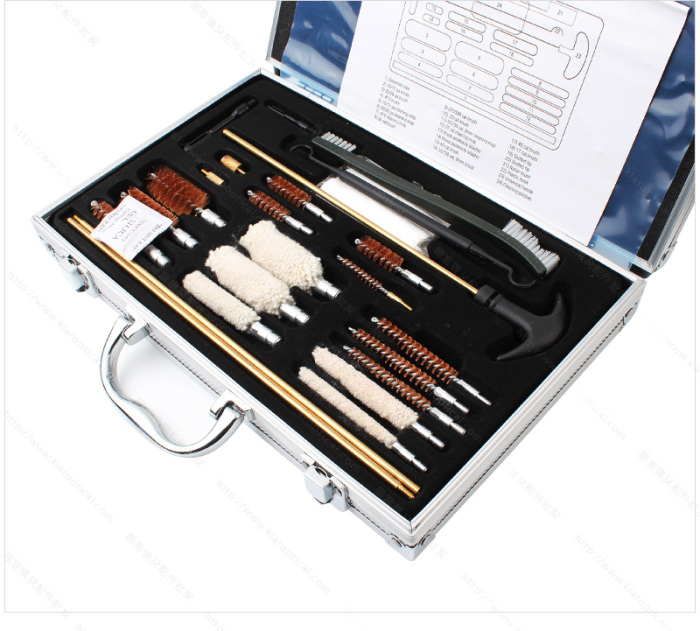 Aluminum Box Copper 3 pipe brush clean steel wire cotton brush Set Tube brush