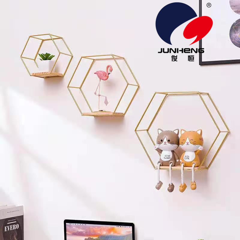 Creative Iron Wall Hexagonal Storage Rack Living Room Wall Hanging Bedroom Wall Storage Rack Creative Iron Wall Hexagonal Storage Rack Living Room Wall Hanging Bedroom Wall Storage Rack