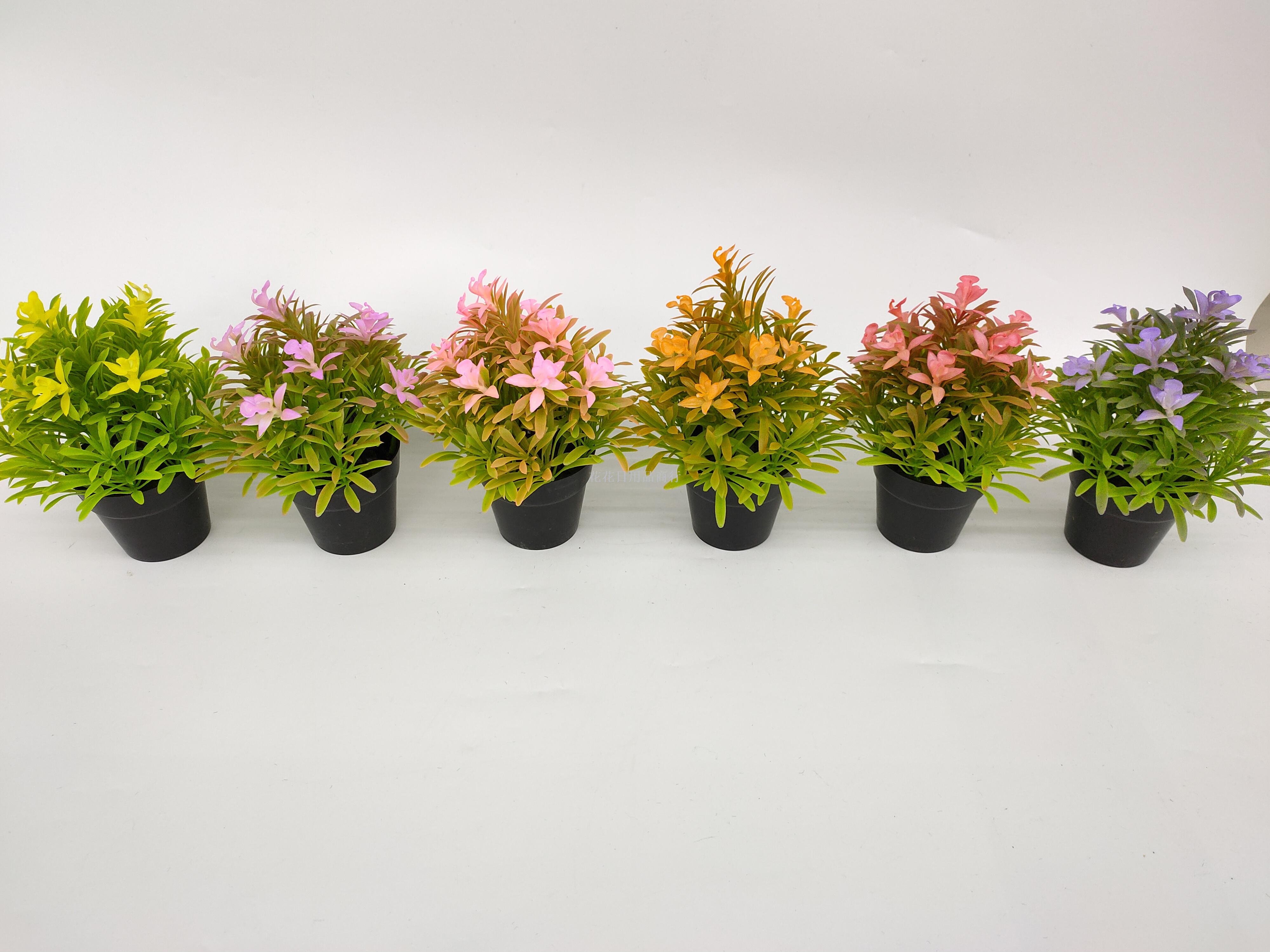 Artificial flower false flower black plastic basin flower flower bonsai decoration living room bedroom table and so on