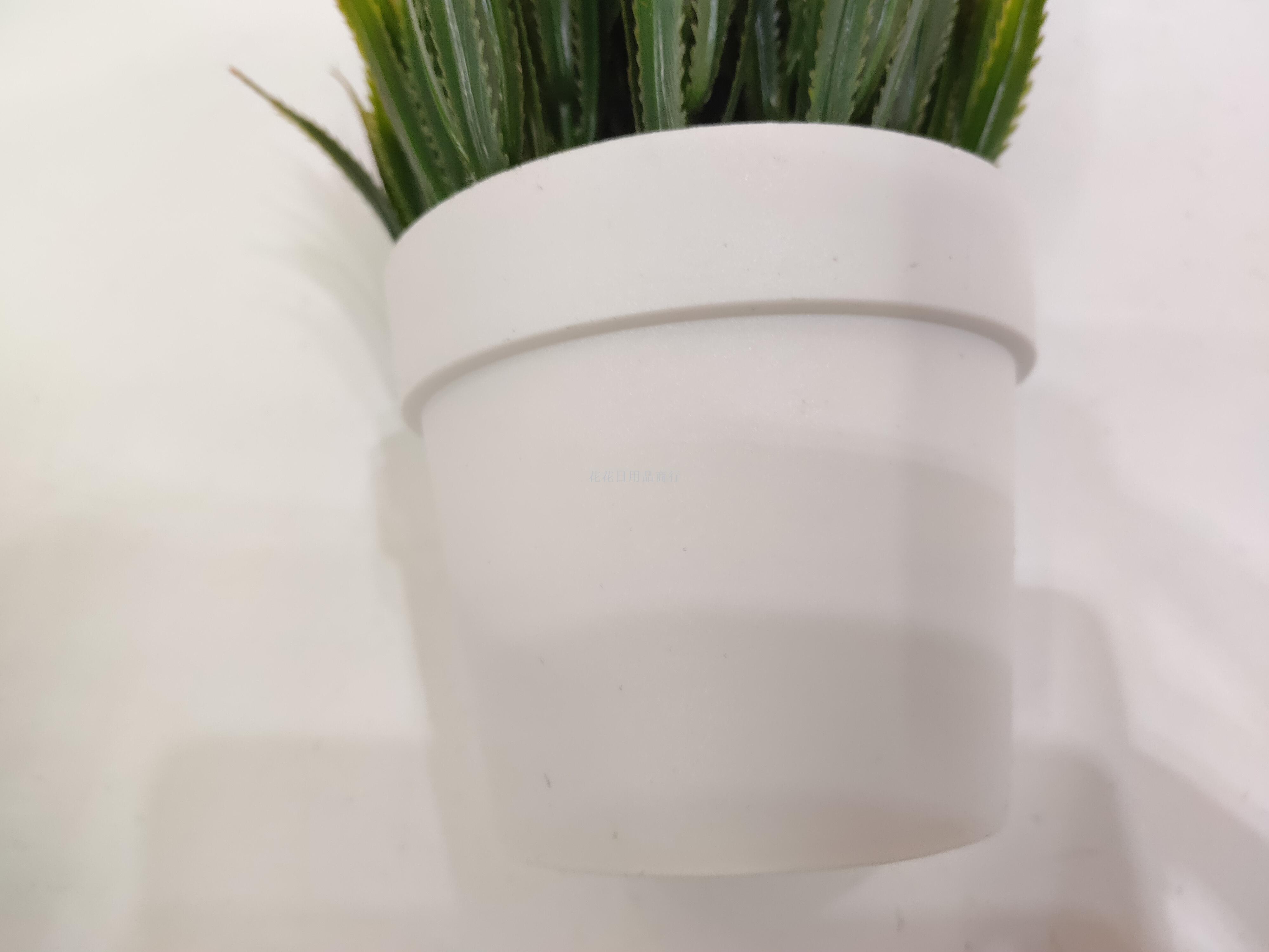 Artificial flower fake flower white plastic basin lavender green plant bonsai decorative living room bedroom decorations