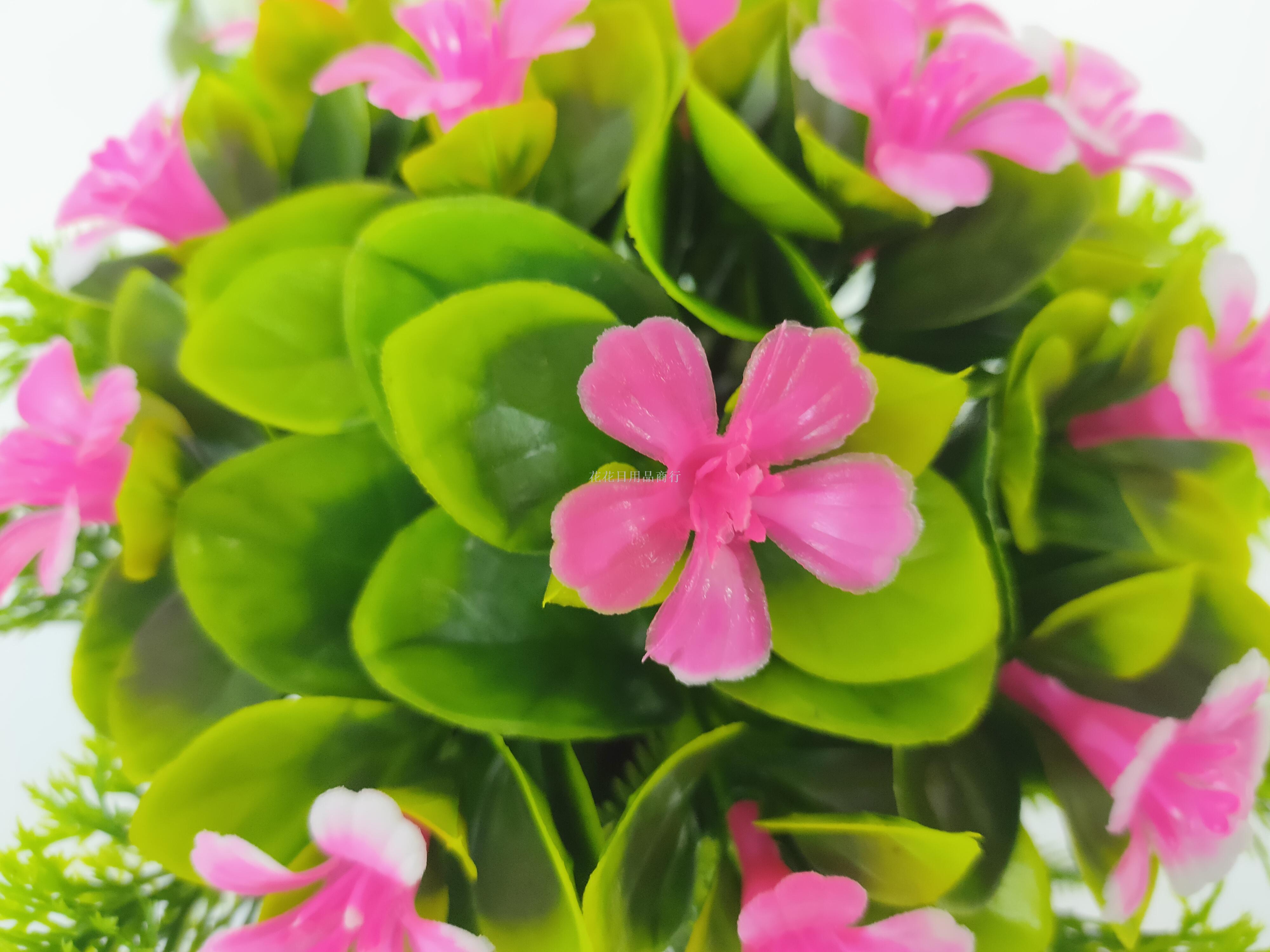 Artificial flower white plastic basin lily green potted landscape decoration living room table, etc
