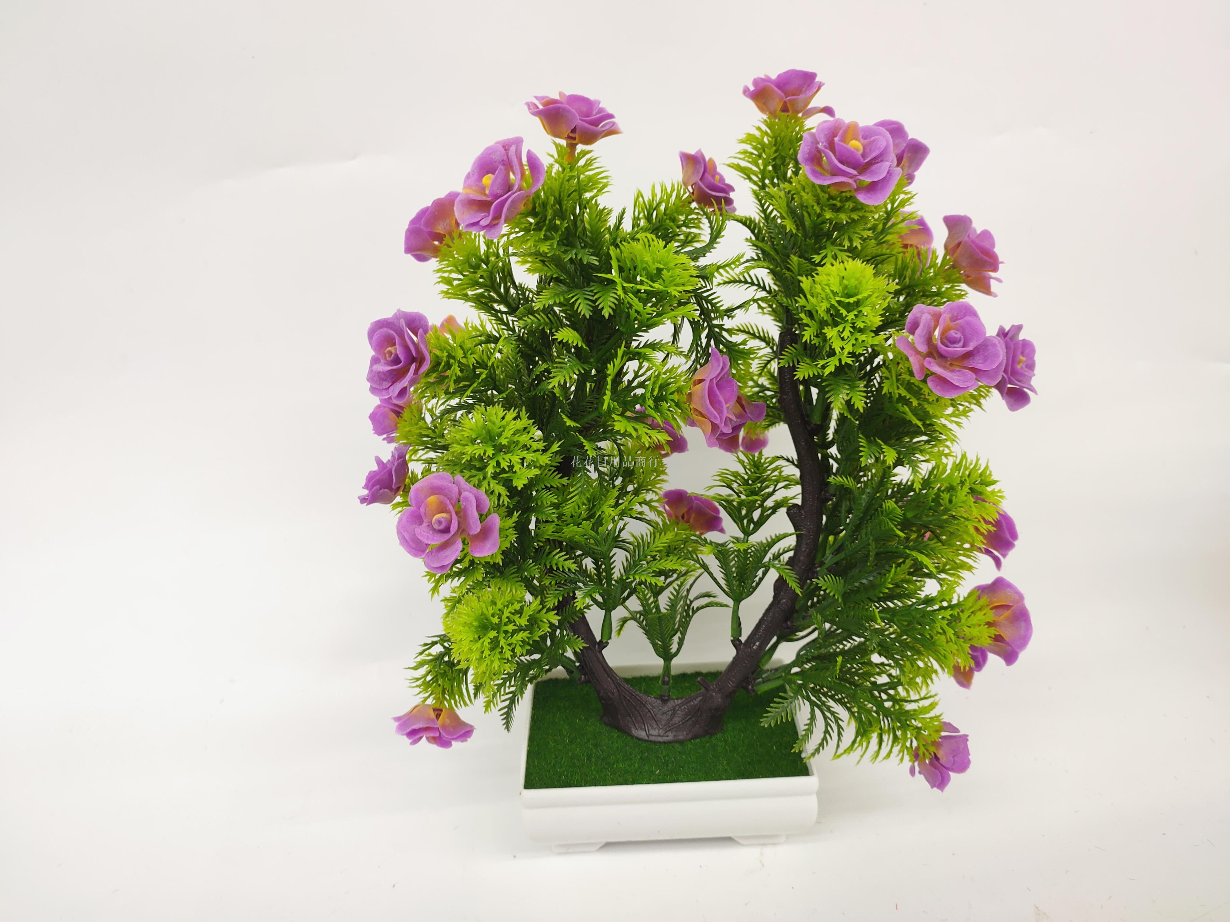 Artificial flower plastic basin u-shaped small peony potted landscape decoration living room bedroom table and so on
