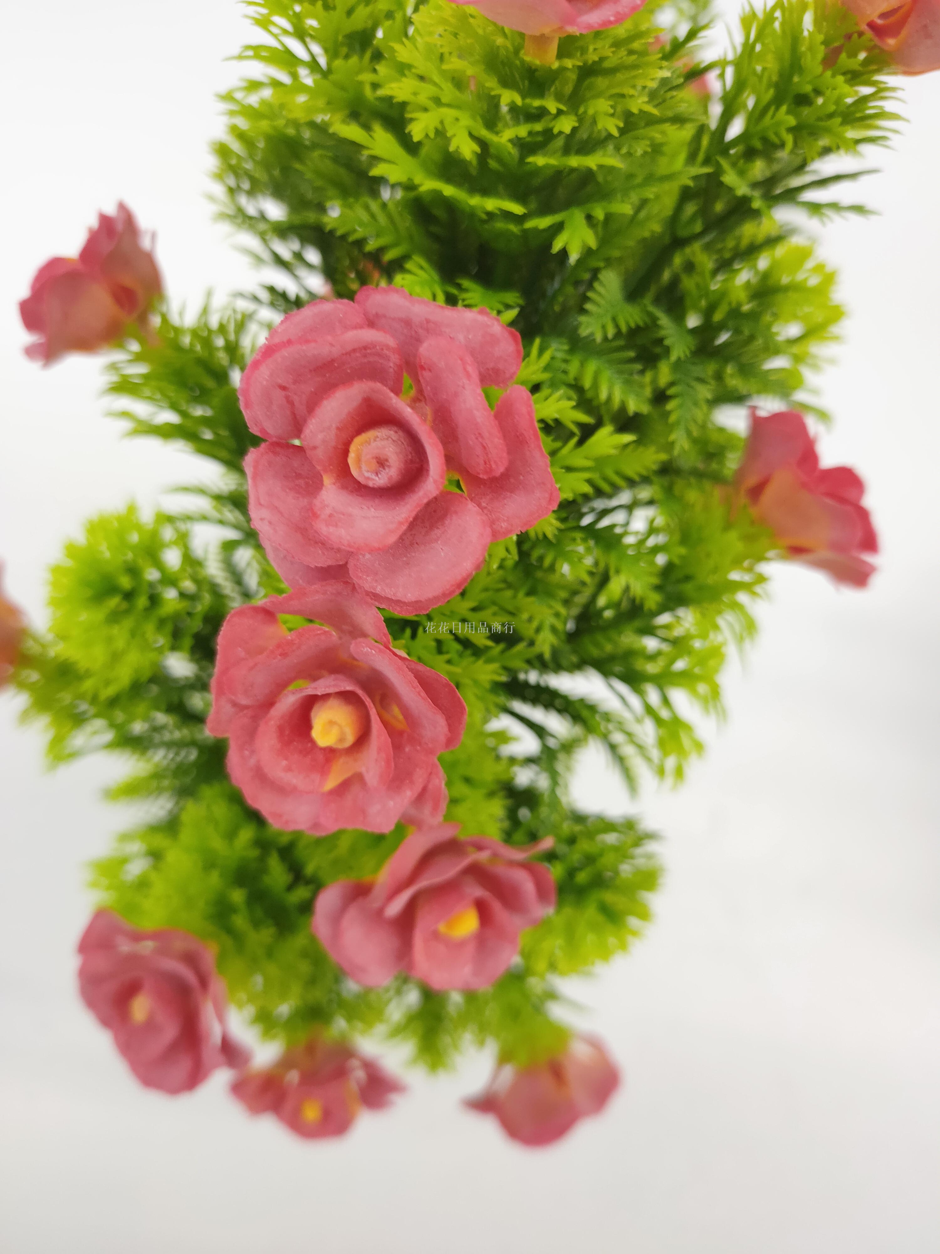Artificial flower plastic basin u-shaped small peony potted landscape decoration living room bedroom table and so on
