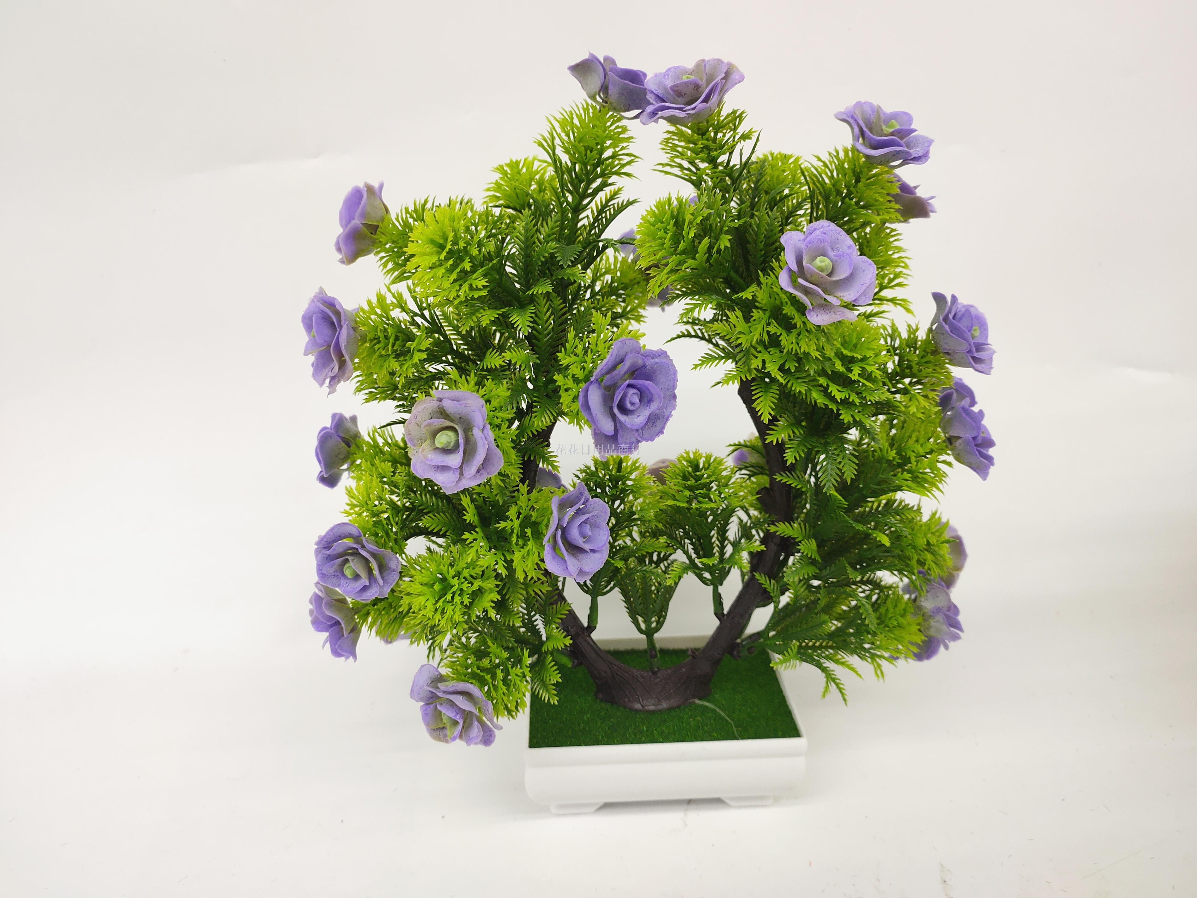 Artificial flower plastic basin u-shaped small peony potted landscape decoration living room bedroom table and so on