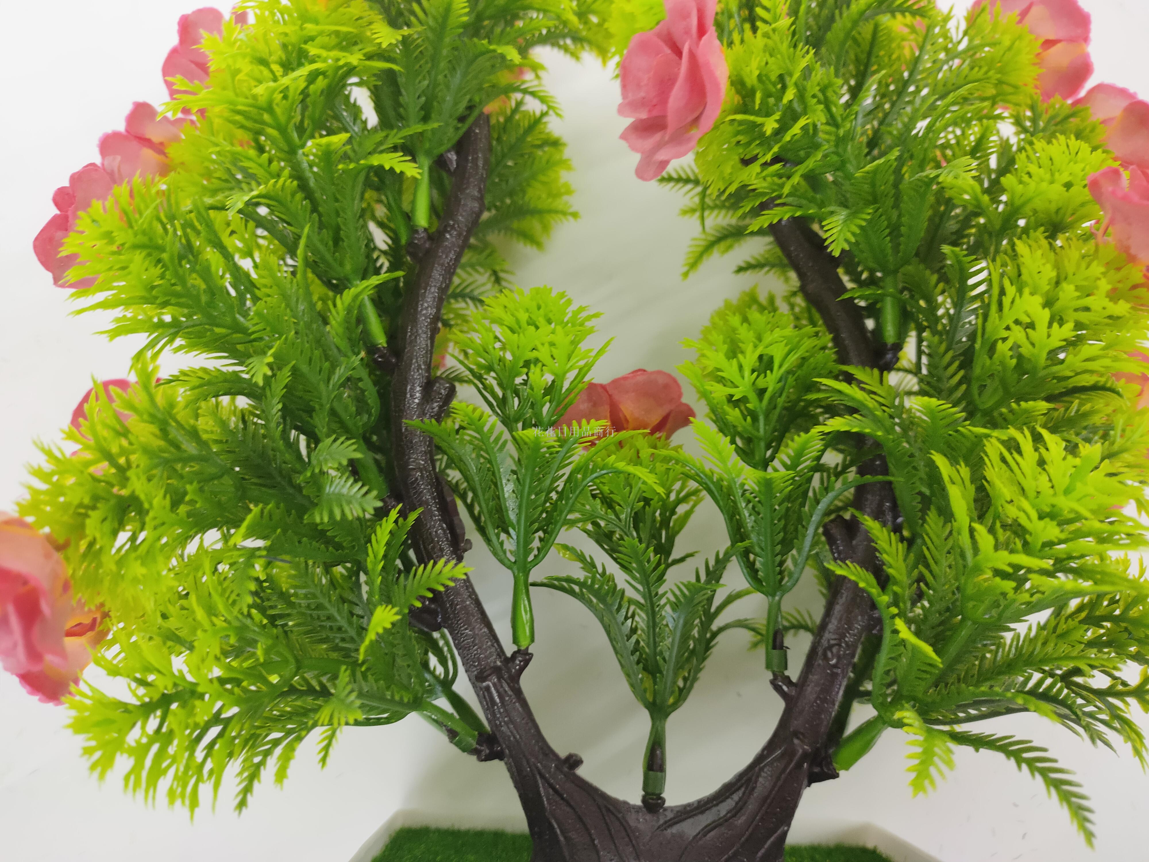 Artificial flower plastic basin u-shaped small peony potted landscape decoration living room bedroom table and so on