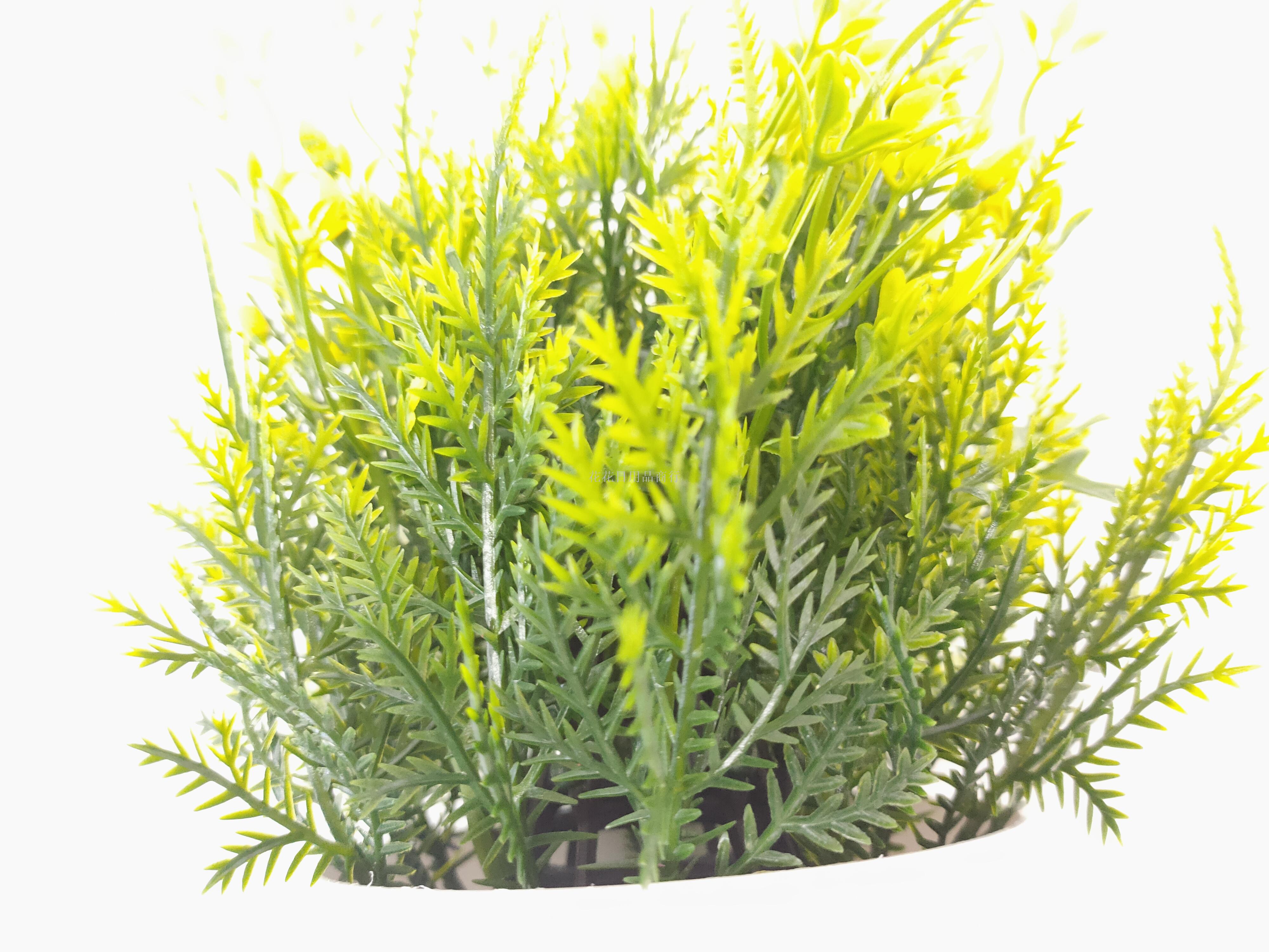 Artificial flower white plastic basin floret green potted landscape decoration living room bedroom table and so on
