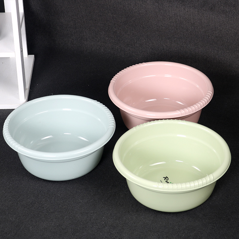 Household plastic basin round thickened washbasin manufacturers direct selling more specifications washing plastic basin