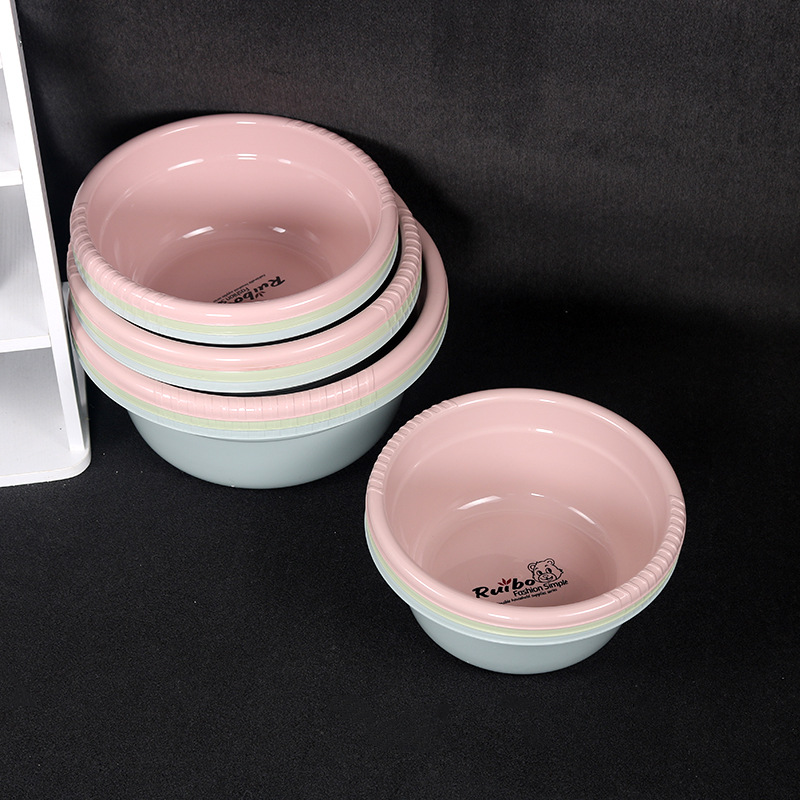 Household plastic basin round thickened washbasin manufacturers direct selling more specifications washing plastic basin