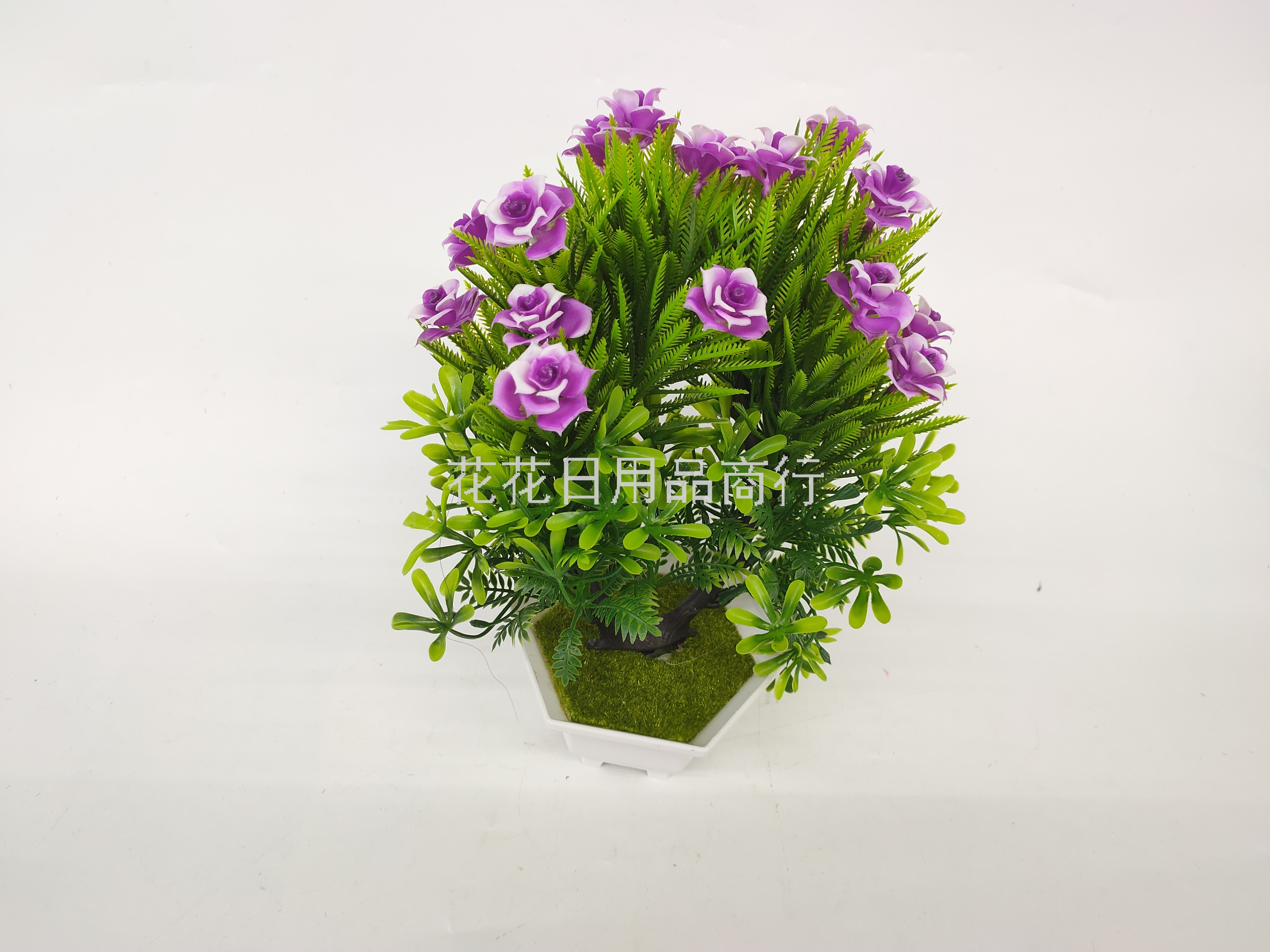 Artificial/Fake Flower White Diamond Plastic Basin Rose Bonsai Decoration Living Room Bedroom Dining Table Bedroom