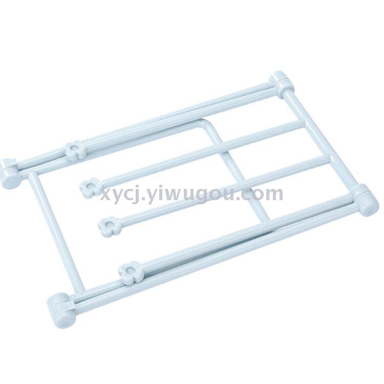 Collapsible vertical kitchen towel rack