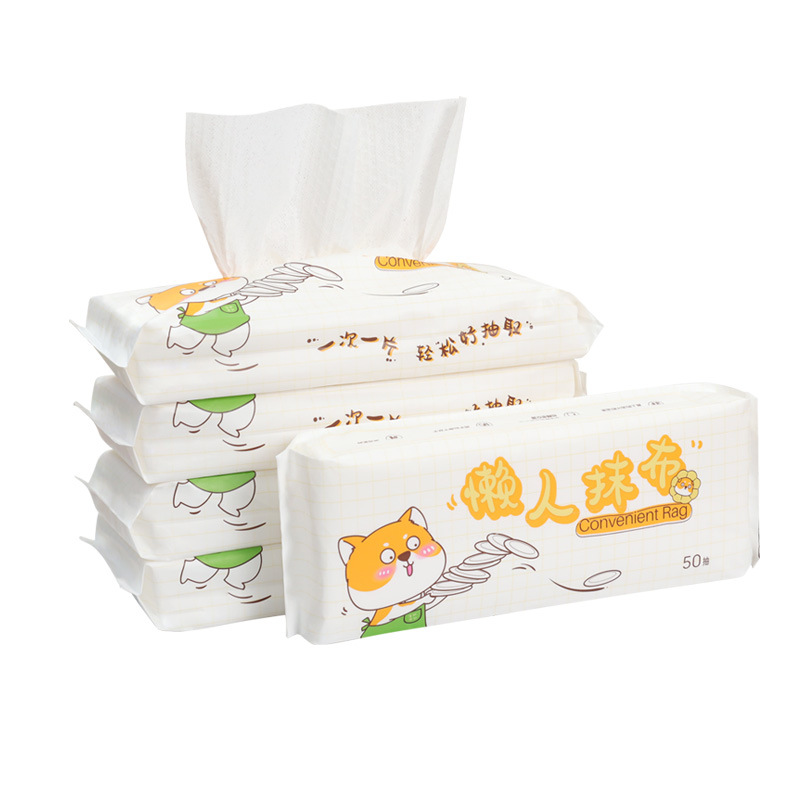 Kitchen Disposable Water Absorption and Oil Removal Cleaning Dish Towel Household Multi-Functional Extraction Wet and Dry Dual-Use Lazy Rag