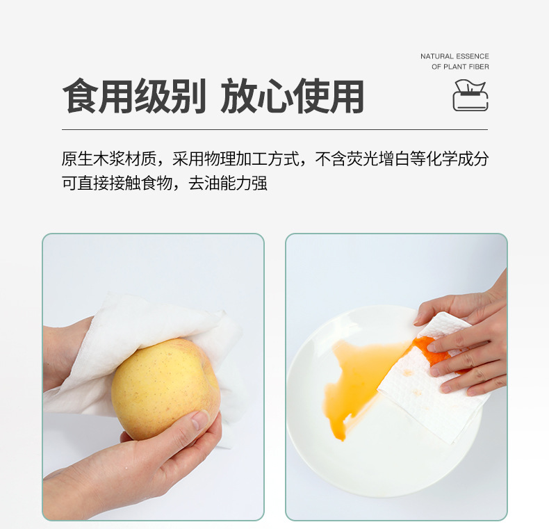Kitchen Disposable Water Absorption and Oil Removal Cleaning Dish Towel Household Multi-Functional Extraction Wet and Dry Dual-Use Lazy Rag