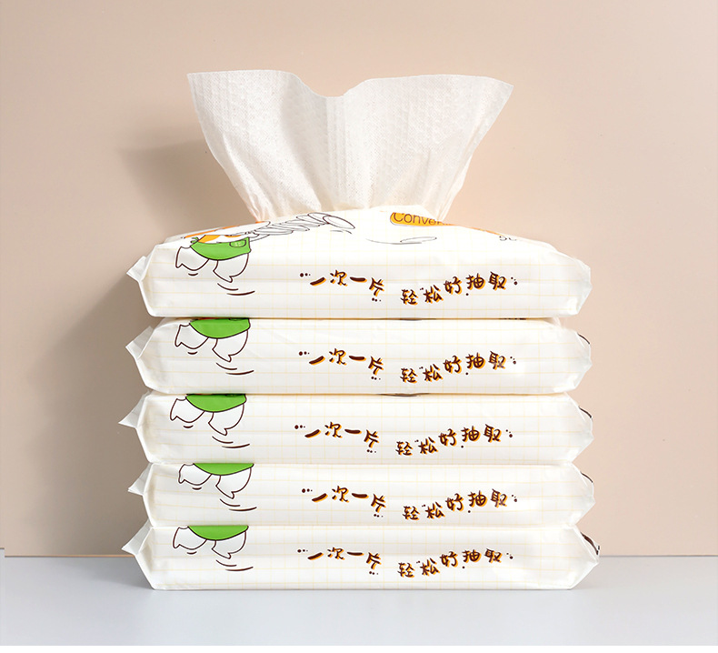 Kitchen Disposable Water Absorption and Oil Removal Cleaning Dish Towel Household Multi-Functional Extraction Wet and Dry Dual-Use Lazy Rag