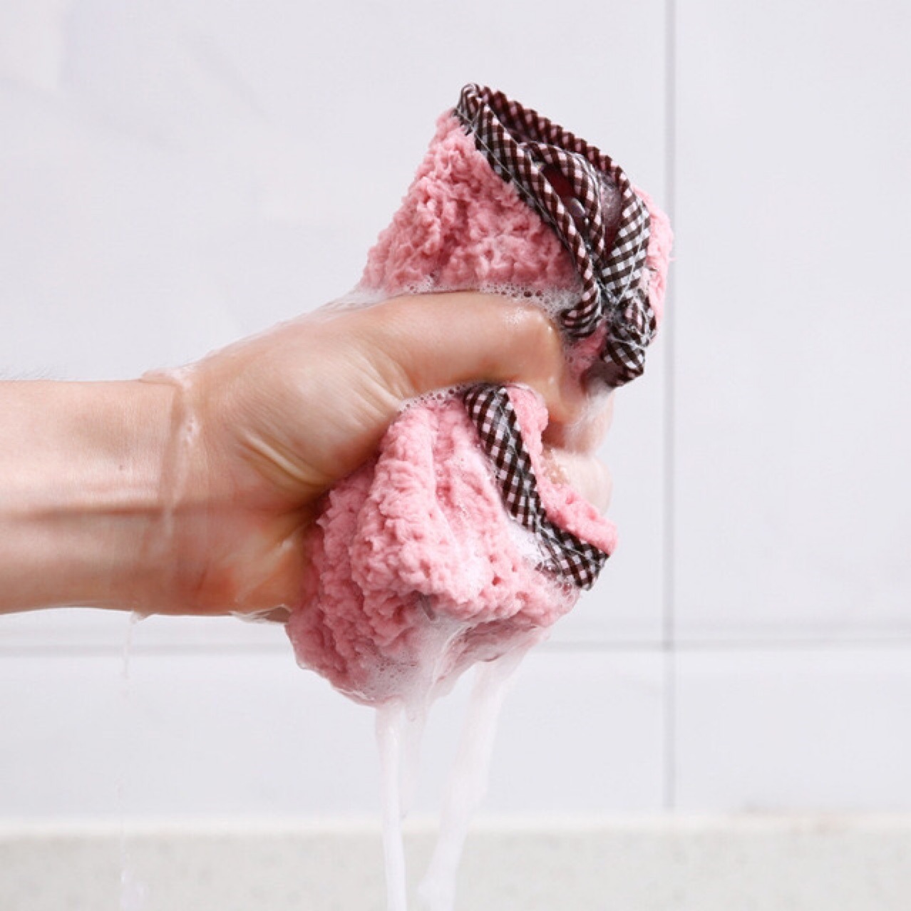 Absorbent Hanging Hand Towel Coral Fleece Lazy Rag Large Kitchen Edge Pineapple Plaid Dishcloth Wholesale