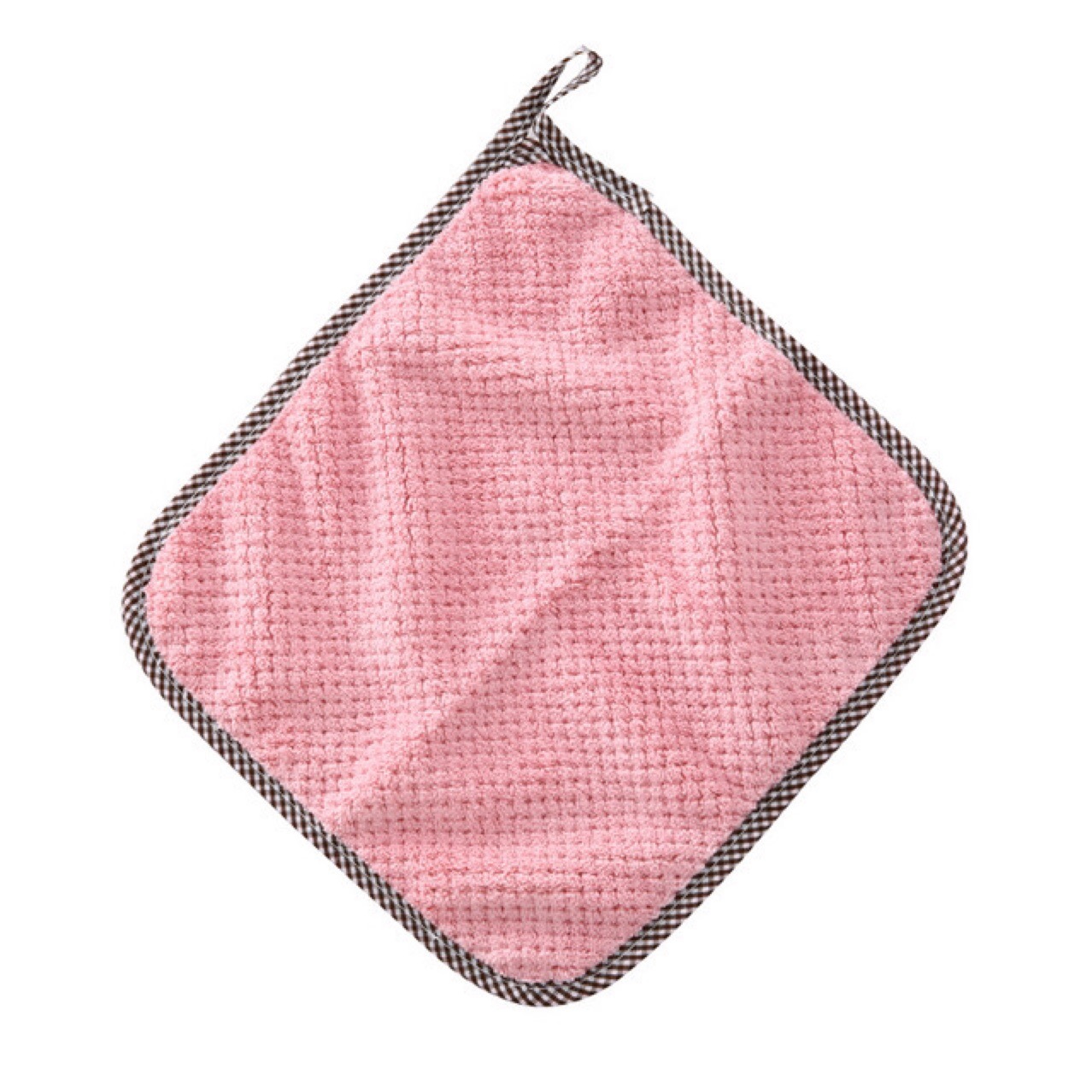 Absorbent Hanging Hand Towel Coral Fleece Lazy Rag Large Kitchen Edge Pineapple Plaid Dishcloth Wholesale