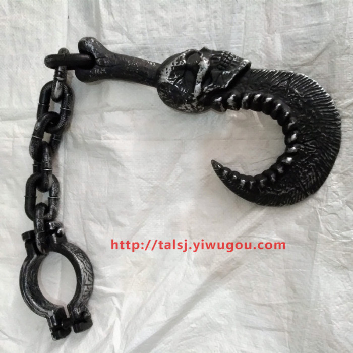 Halloween weapons hook hook chain hand holding skeleton hook iron chain clavicle hook Halloween weapons hook hook chain hand holding skeleton hook iron chain clavicle hook