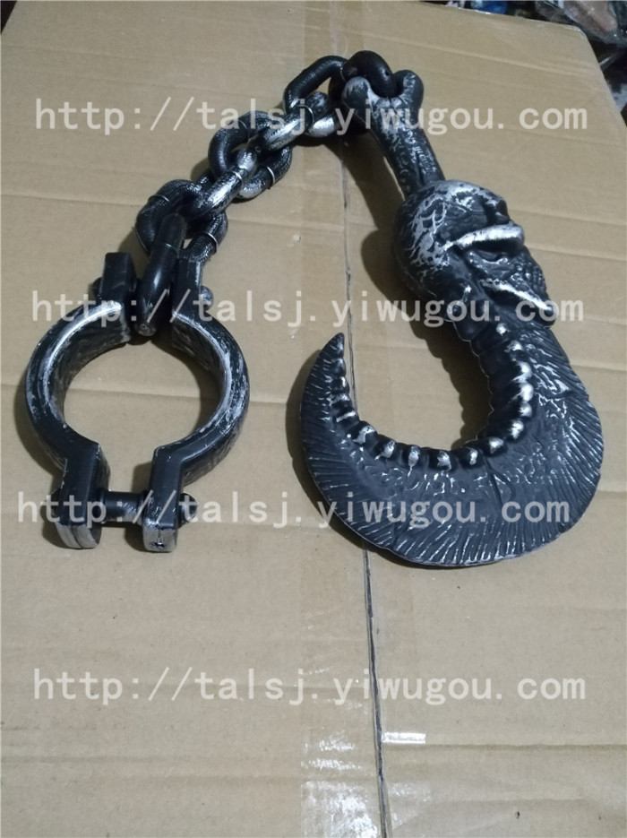 Halloween weapons hook hook chain hand holding skeleton hook iron chain clavicle hook Halloween weapons hook hook chain hand holding skeleton hook iron chain clavicle hook