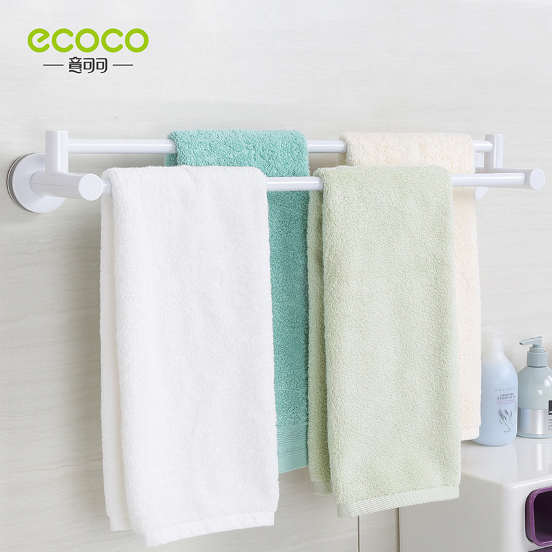 Magic sucker double rod towel rack non-punch bath towel rack bathroom towel rack kitchen towel rack